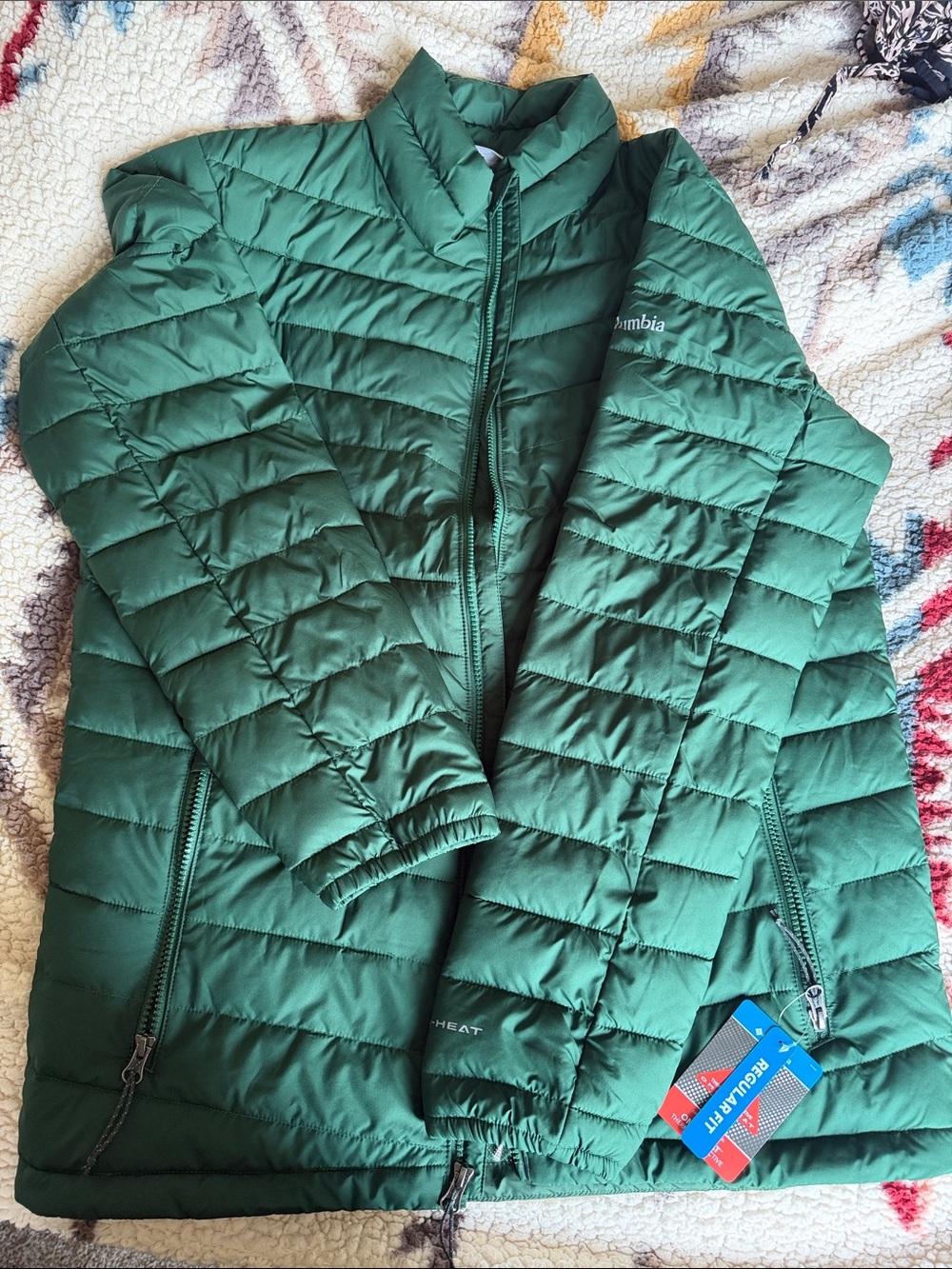 Men’s Medium Columbia Forest Green Puffer Jacket